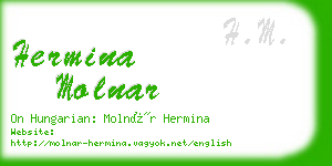 hermina molnar business card